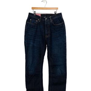 Acne Blue Straight Jeans with Rich Indigo Finish